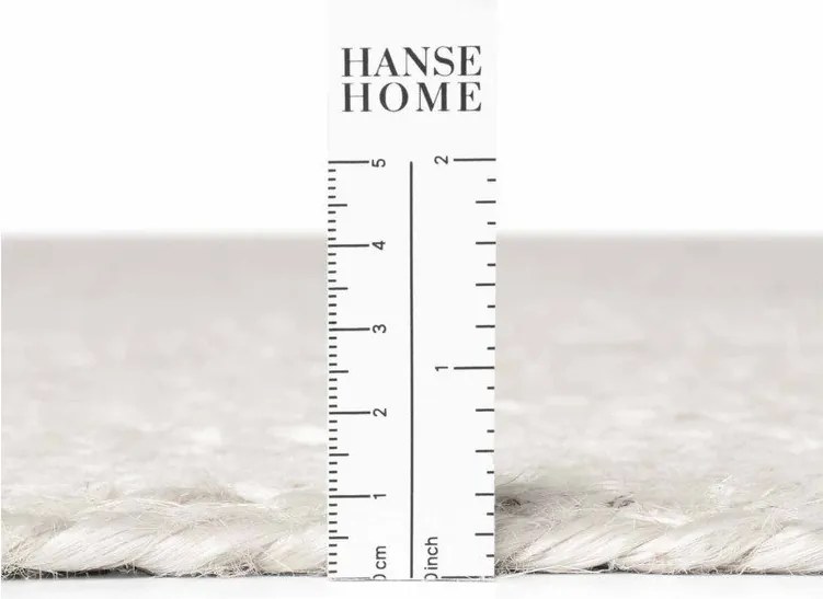 Кремав двустранен/ръчно изработен ютен килим 80x150 cm Juno – Hanse Home