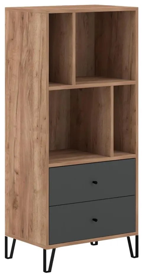 Комод SULA дъб крафт/черен