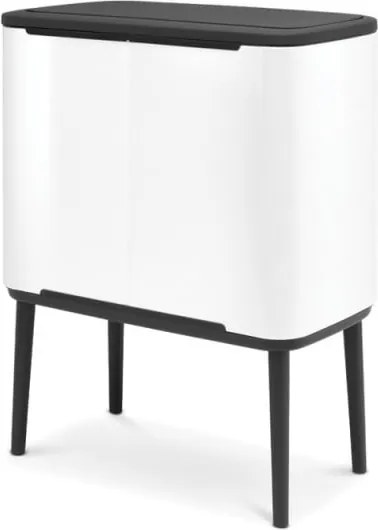 Кош за боклук Brabantia Bo Touch 651118, 3x11 л, Плавно и безшумно отваряне, Голям отвор, Тъмносив