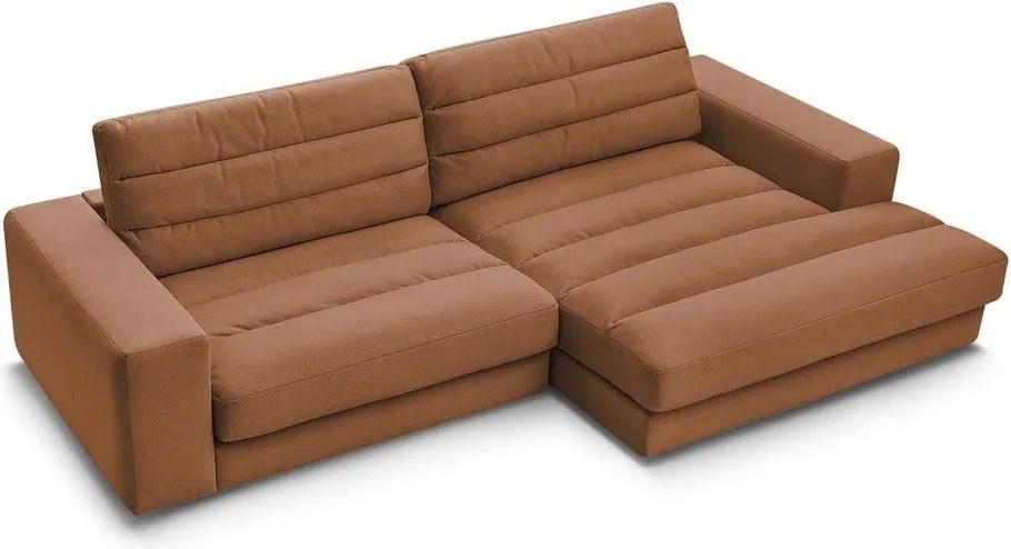 Оранжев кадифен ъглов диван (десен ъгъл) Sierra – Bobochic Paris