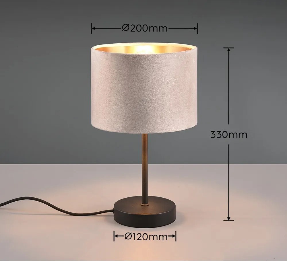 Настолна лампа в черно и бежово (височина 33 cm) Julieta - Trio