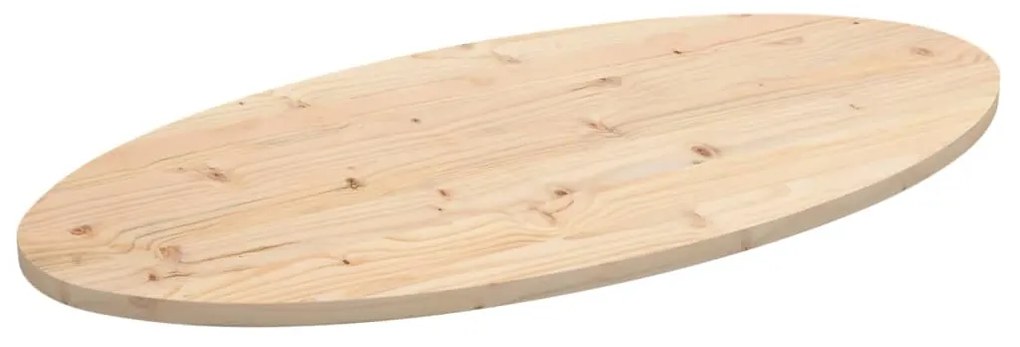 824325 vidaXL Плот за маса 90x45x2,5 см, масивна дървесина, бор, овален