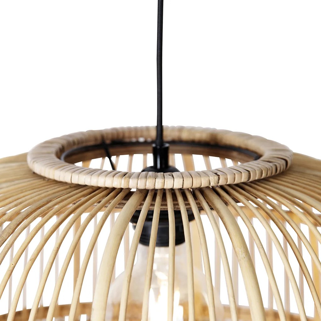 Интелигентна висяща лампа от ратан 49 см с WiFi G95 - Michelle