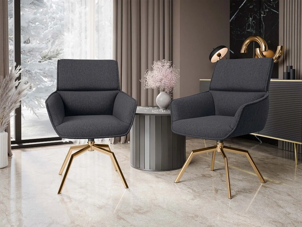 Стол Bueron Muz 2бр-Черно - Злато