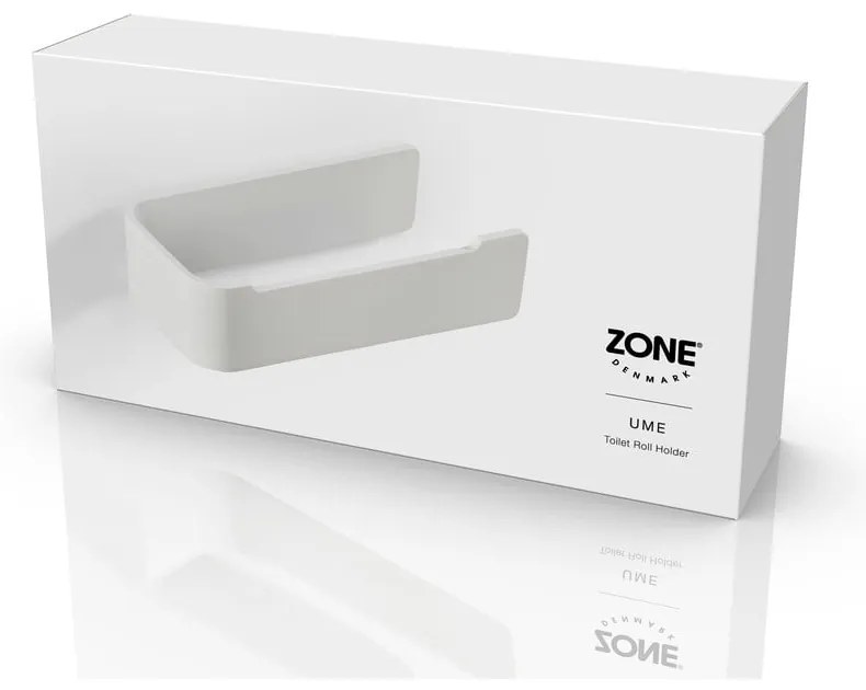 Бял стенен метален държач за тоалетна хартия Ume – Zone