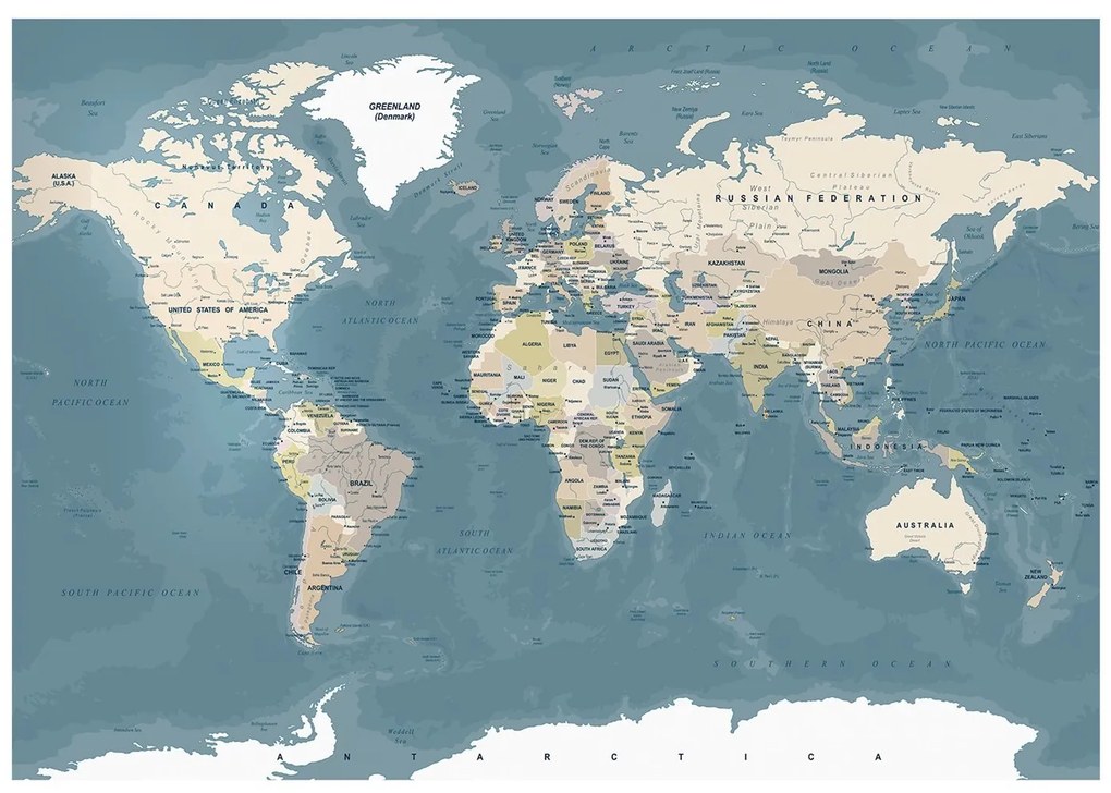 тапети - Vintage World Map 200x140