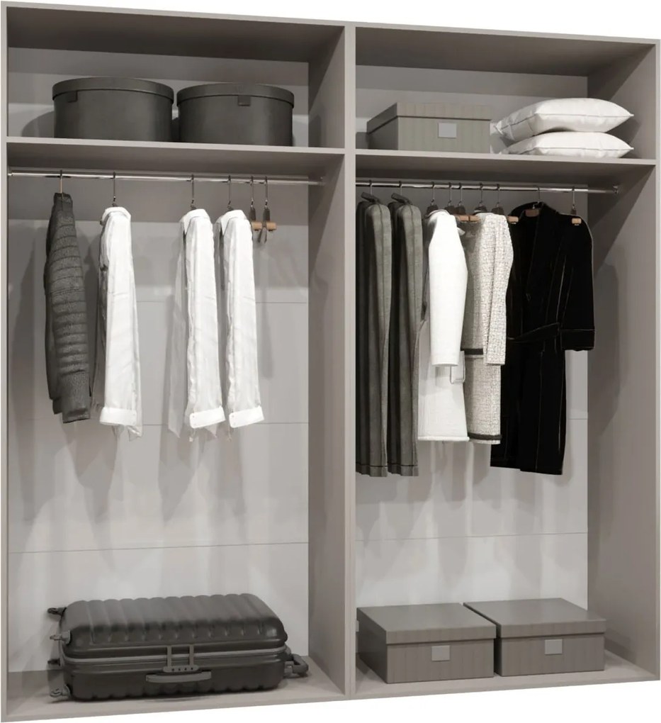 Гардероб Малага четирикрилен-Бял