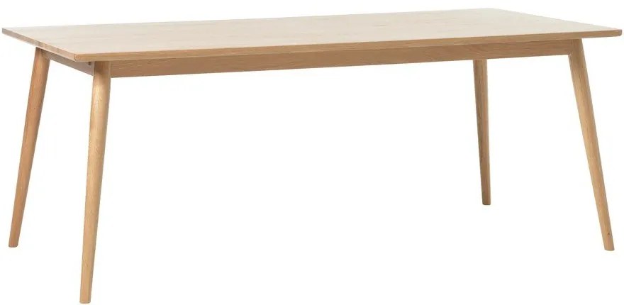 Сгъваема трапезна маса с дъбов плот в естествен цвят 190x90 cm Barrali – Unique Furniture