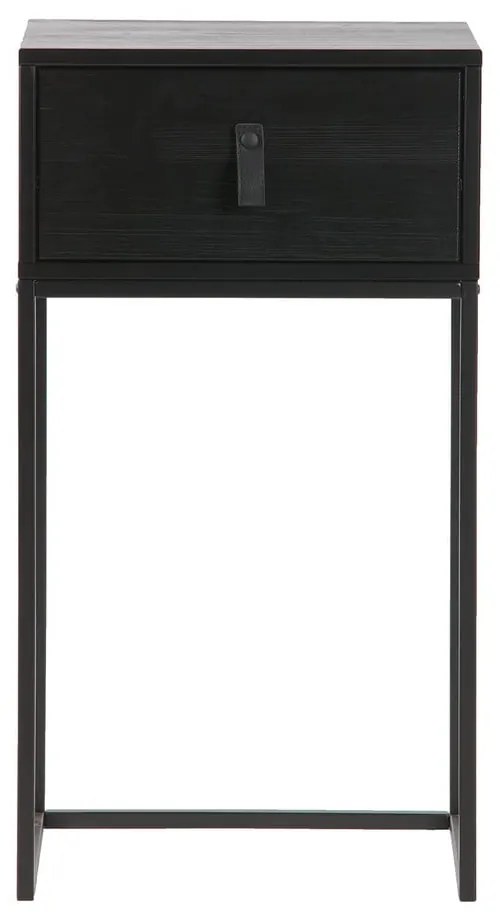 Черно нощно шкафче с чекмедже Zola - WOOOD