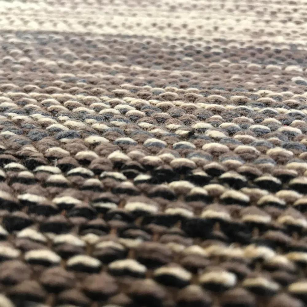 Черно-сив памучен килим , 55 x 180 cm Happy - Webtappeti