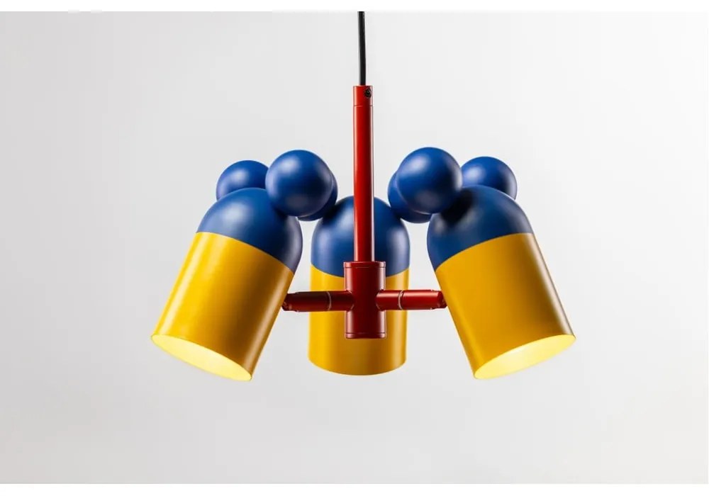 Синьо детско осветително тяло с метален абажур ø 30 cm Mouse II – GTV