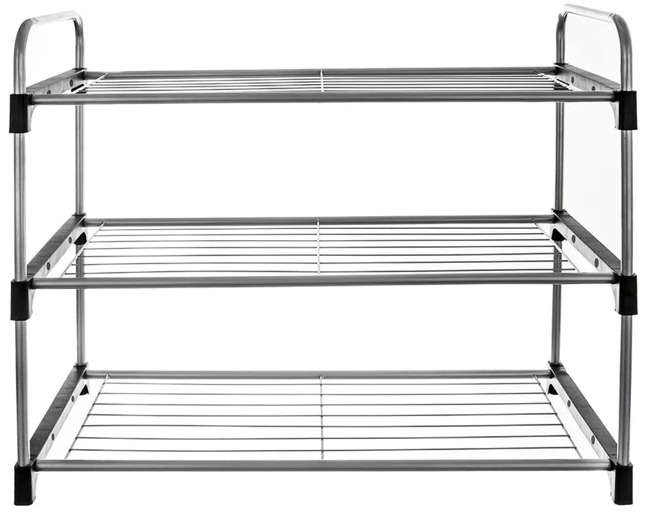 Метален шкаф за обувки в сребрист цвят - Orion