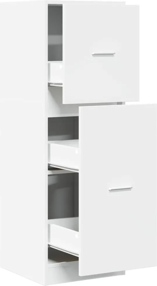 855196 vidaXL Шкаф органайзер, бял, 40x41x118 см, инженерно дърво