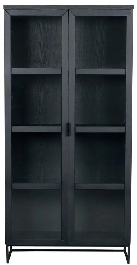 Витрина от черен дъб 95x195 cm Everett - Rowico