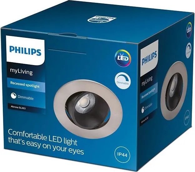 Philips - LED димируемо осветително тяло за баня ABROSA LED/9W/230V IP44