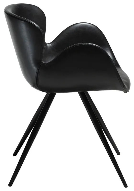 Черен тапициран трапезен стол с подлакътници Gaia – DAN-FORM Denmark