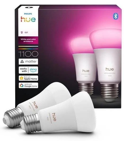 Комплект от 2 LED димируеми крушки Philips Hue WACA E27/8,1W/230V 1000-20000K