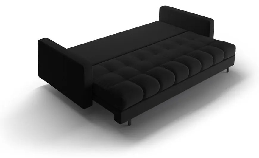 Черен разтегателен диван с място за съхранение 222 cm Bali – Cosmopolitan Design