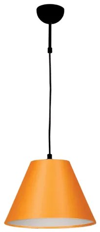 Пендел ТУИСТ, ø300, черен, абажур Шинц Оранж, 1xE27