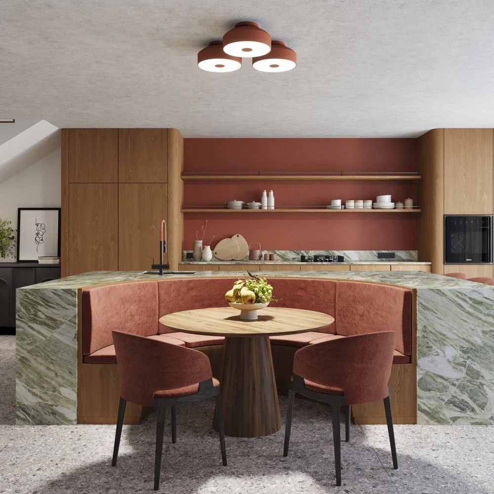 Оранжево осветително тяло за таван ø 30 cm Blacko – Sollux