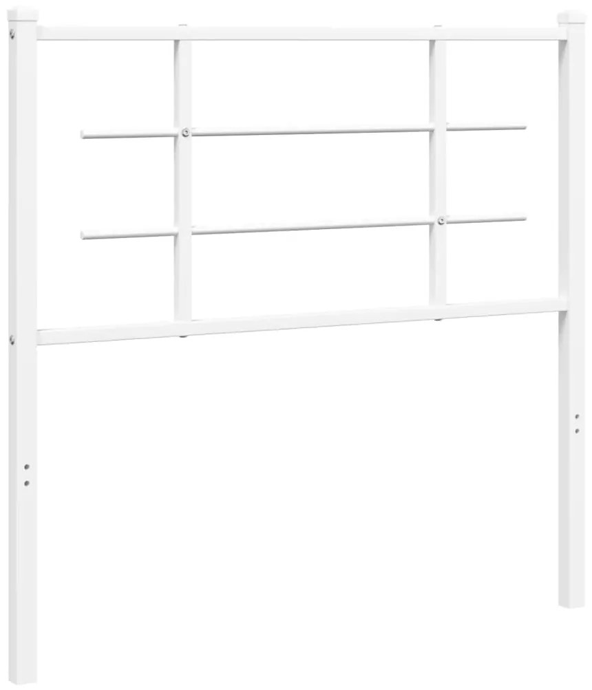 355639 vidaXL Метална резервна табла за легло, бяла, 100 см