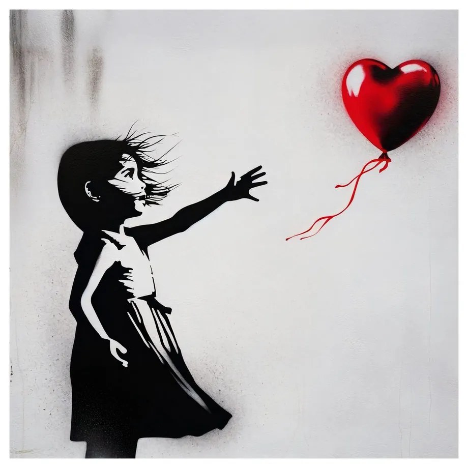 Картина на платно – Сърце във вятъра street art