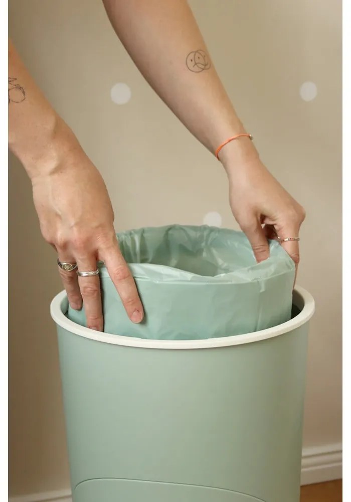 Пластмасово кошче за пелени мента 25 l Whale – Kindsgut