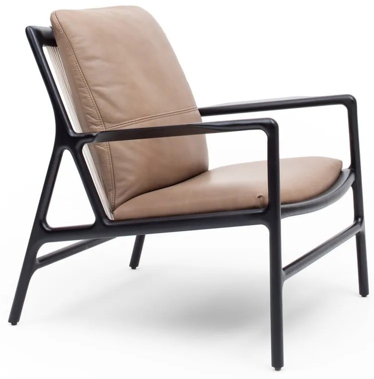 Черно-бежов кожен фотьойл Dedo - Gazzda