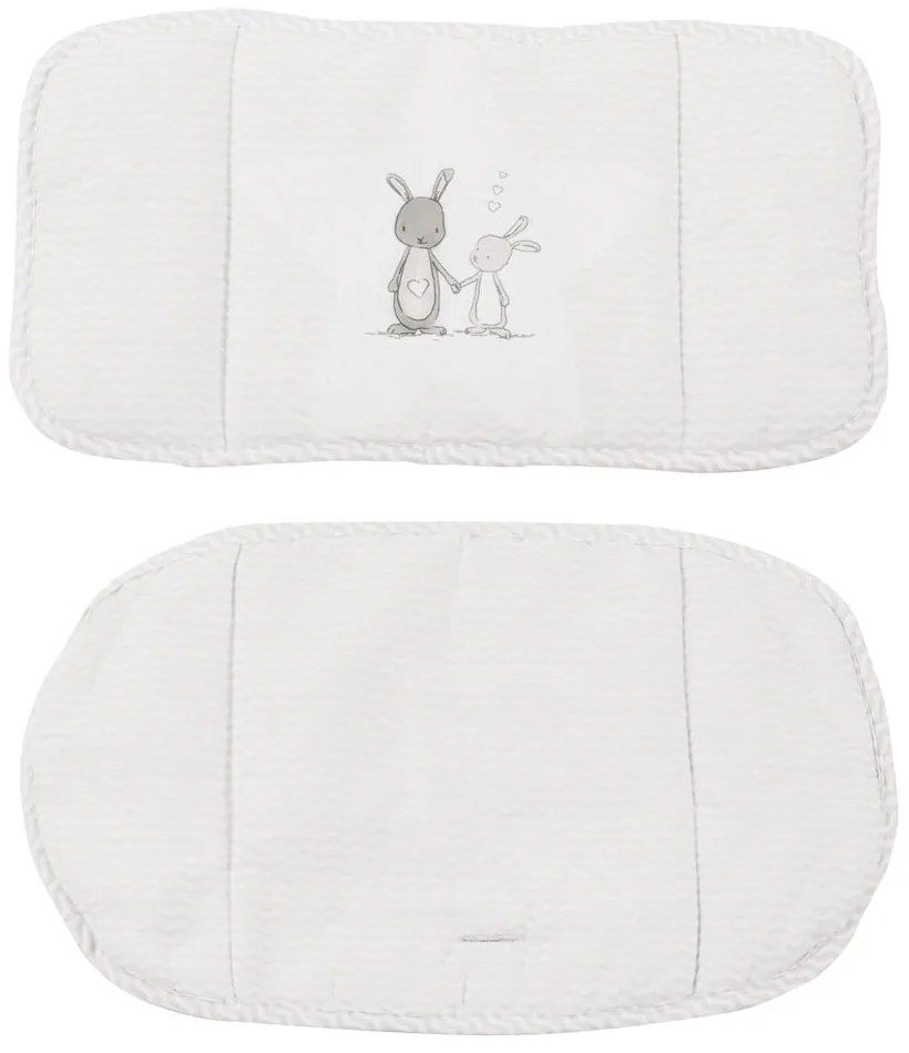 Бяла подложка за детски стол за хранене Fox &amp; Bunny – Roba