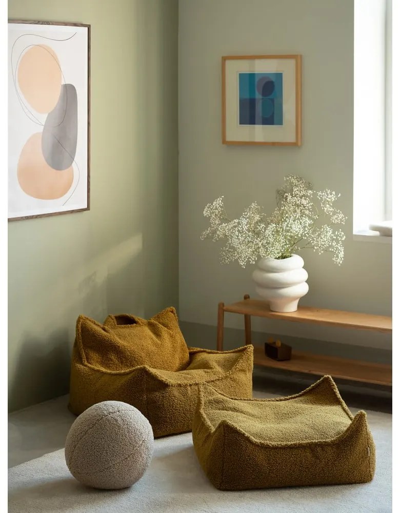 Кафяв детски пуф от букле Chair – Wigiwama