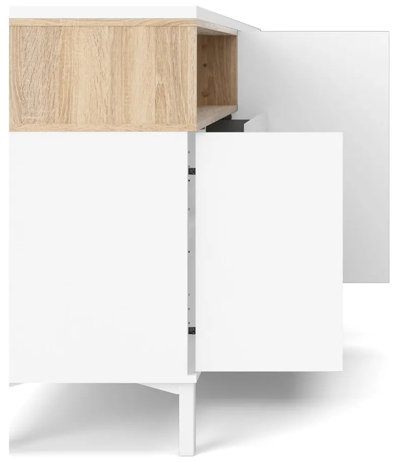 Бял скрин 176x90x49 cm Roomers – Tvilum