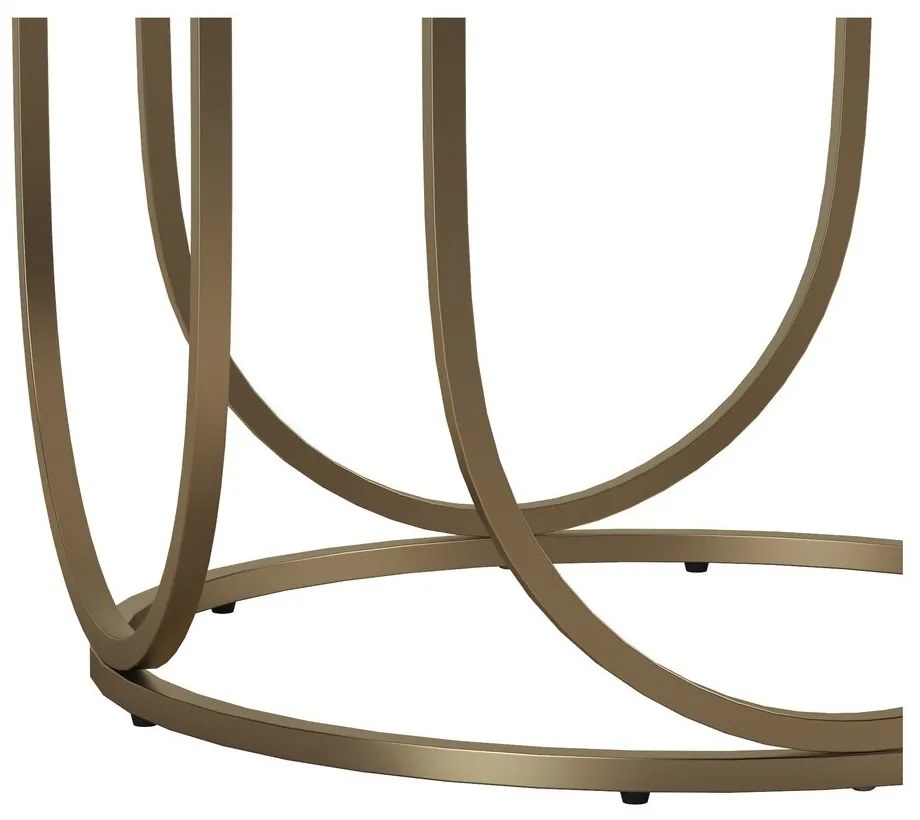 Бяла/ в златист цвят кръгла масичка за кафе от декор от мрамор ø 79 cm Gwyneth – CosmoLiving by Cosmopolitan