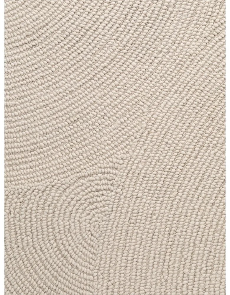 Ръчно изработен вълнен кръгъл килим в светло естествен цвят ø 200 cm Eleni Natural White – Hanse Home