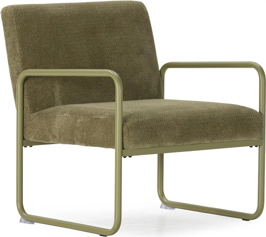 Зелено шенилово кресло Vince – MOME