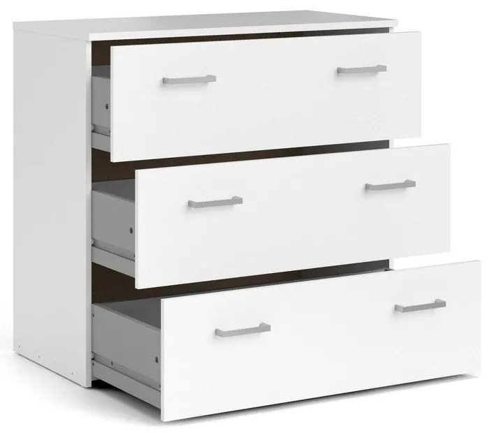 Бял нисък скрин 74x70 cm Space – Tvilum