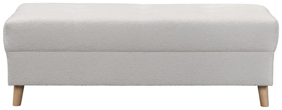 Табуретка от бял плат букле Ariella – Ropez