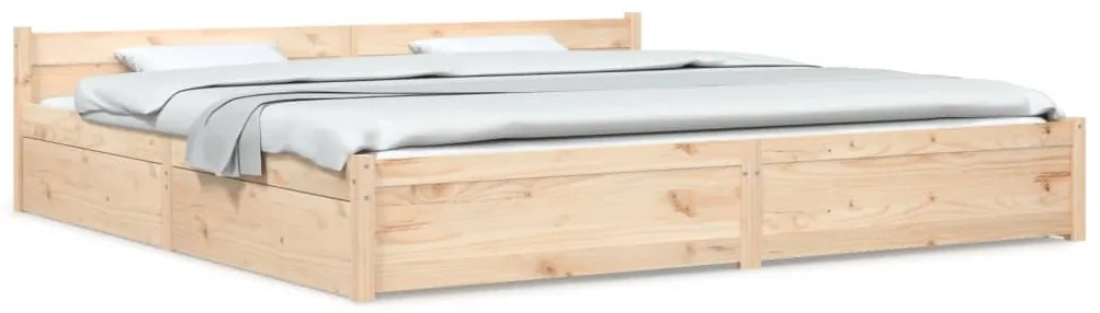 3103579 vidaXL Рамка за легло с чекмеджета, 200x200 см