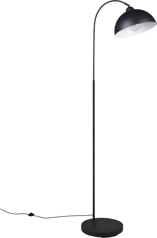 Черна подова лампа с метален абажур (височина 170 cm) Sierra – Reality