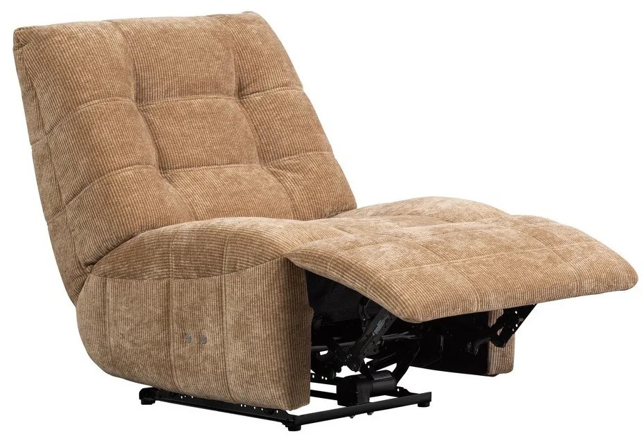 Светлокафяво кресло с регулируем наклон от рипсено кадифе Hein – WOOOD