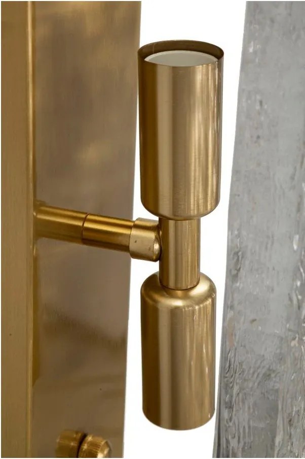 Стъклена стенна лампа в златист цвят Oblin – Mauro Ferretti