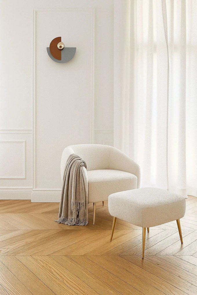 Комплект фотьойли Fuzzy - сметана