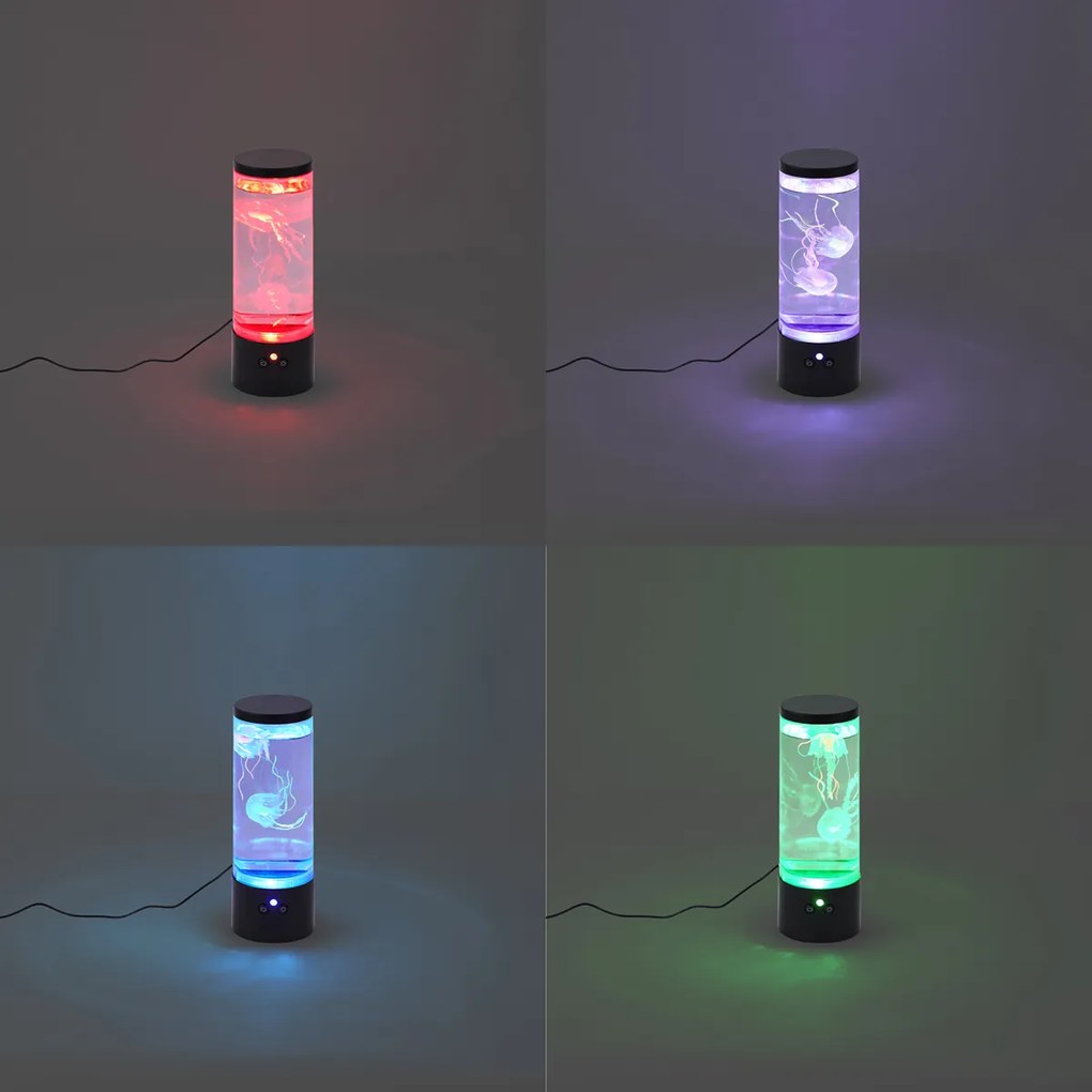 Тръбна лампа с балончета черна 30 см вкл. LED RGB - Dweller