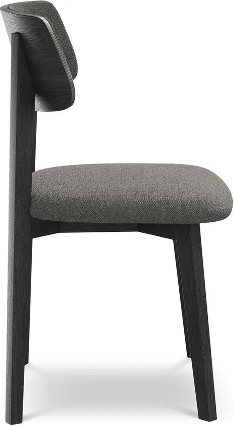 Сив трапезен стол от масивна дървесина Niu – Makamii