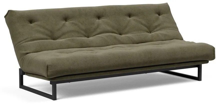 Зелен сгъваем диван от рипсено кадифе 200 cm Fraction – Innovation