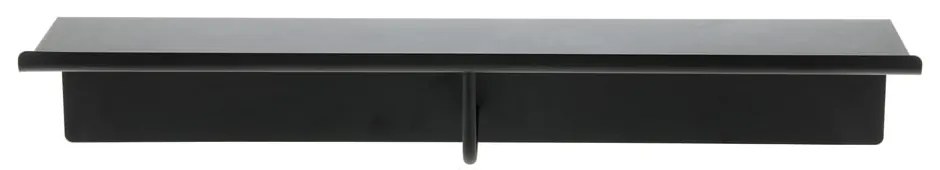 Черна стоманена стенна закачалка с рафт 21,5 cm A-Coat – Zone