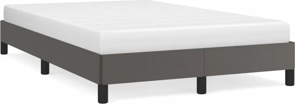 346896 vidaXL Рамка за легло, сива, 120x200 см, изкуствена кожа
