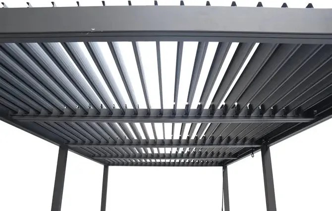 Пергола Hesperide Evonis, Алуминий и стомана, Графит, 6x3 m