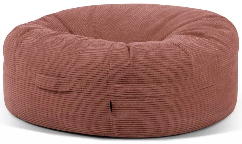 Пуф от рипсено кадифе в тухлен цвят Roll 135 – SLOWDOWN
