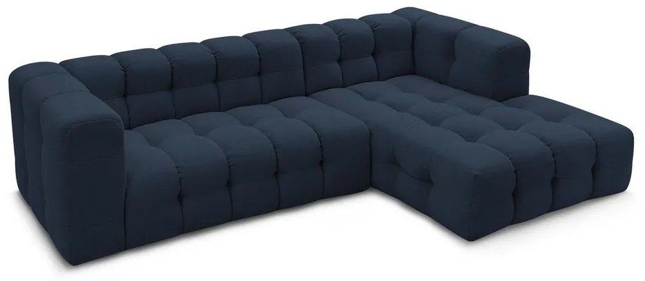 Тъмносин ъглов диван (десен ъгъл) Cloud – Bobochic Paris