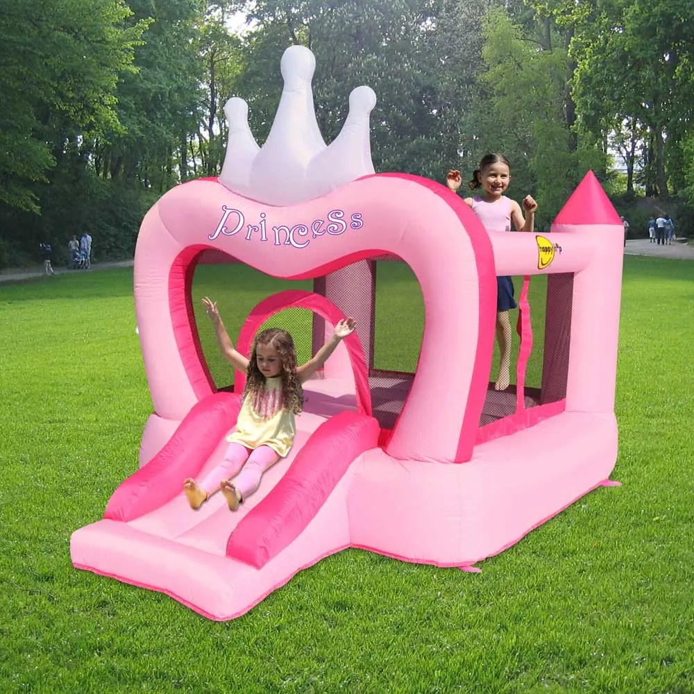 HAPPY HOP Батут замък Princess с пързалка 285x210x220